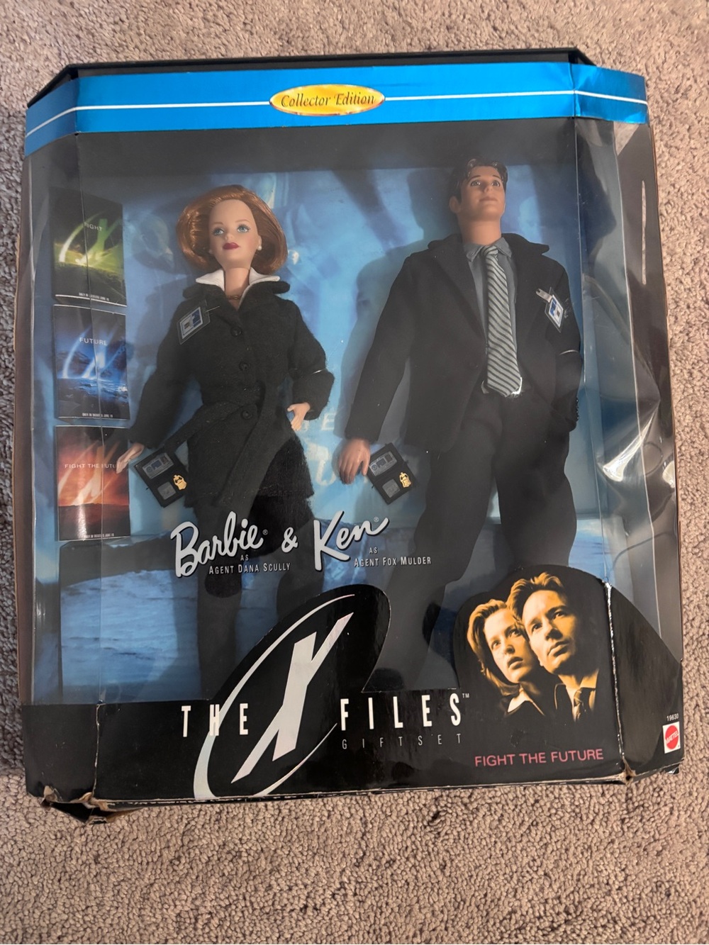 Barbie & Ken X-Files Collector Duo in Black with Blue Backing